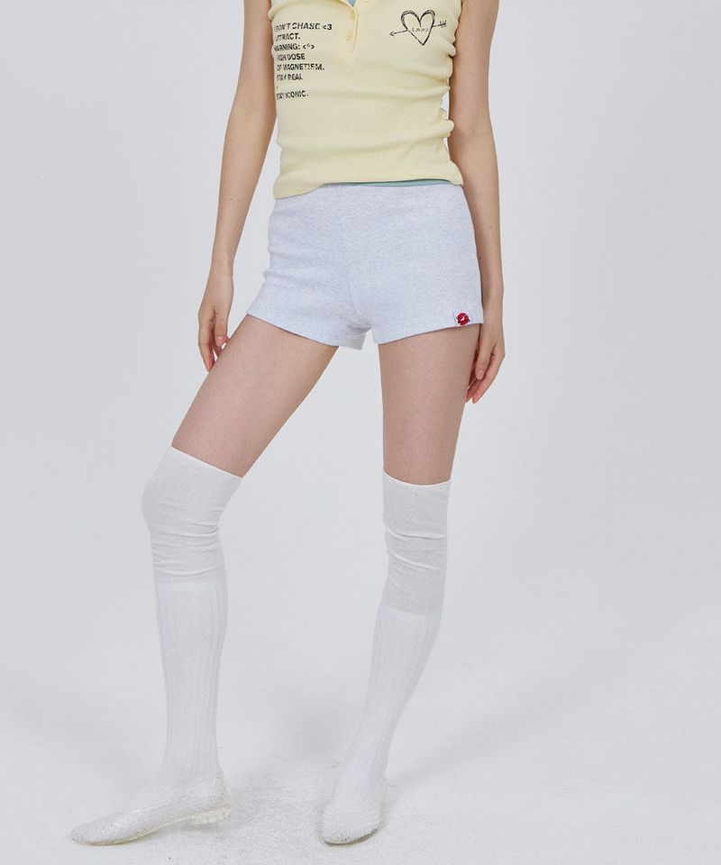 CONY MICRO SHORTS / WHITE MELANGE