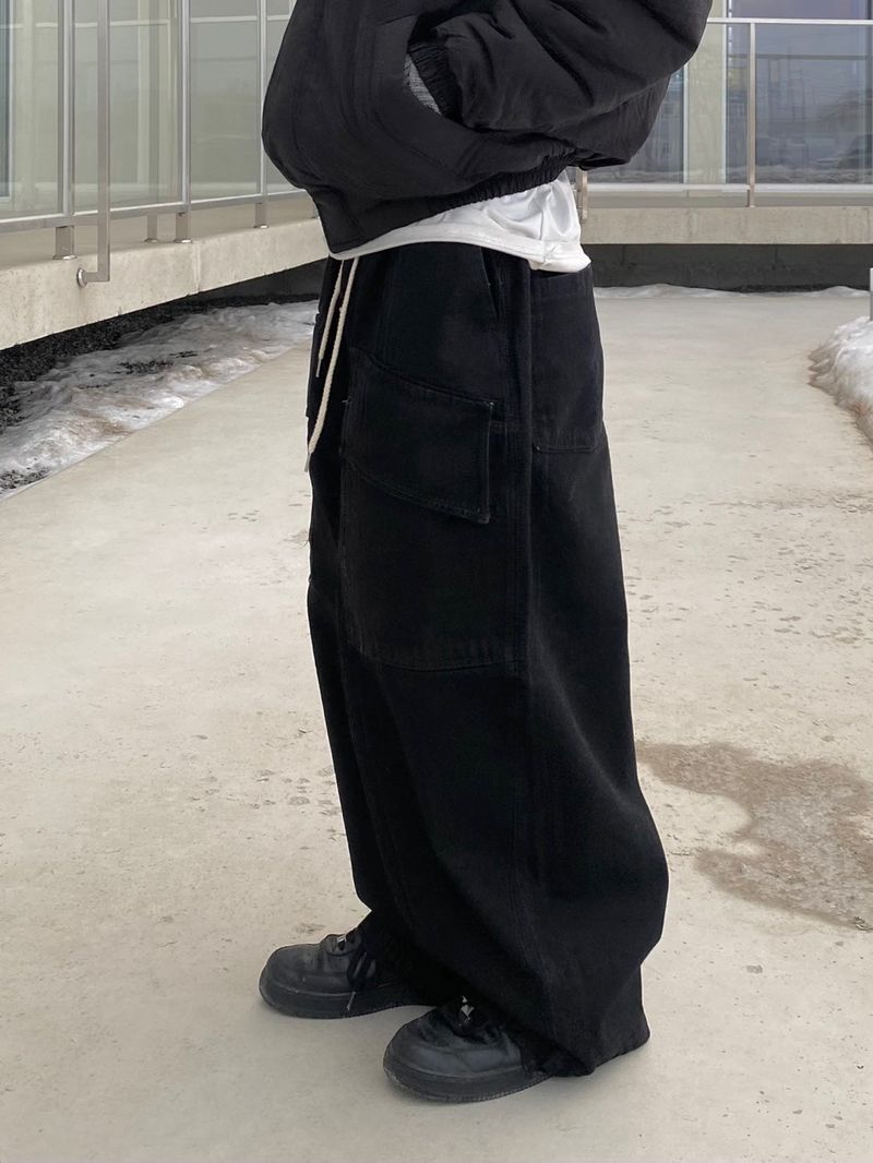 Two Pocket Balloon Big Denim Pants 2C