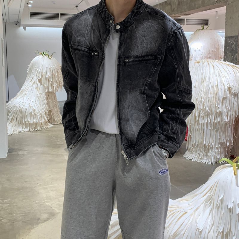LMN Labo Thunder washed denim jacket (2 colors)