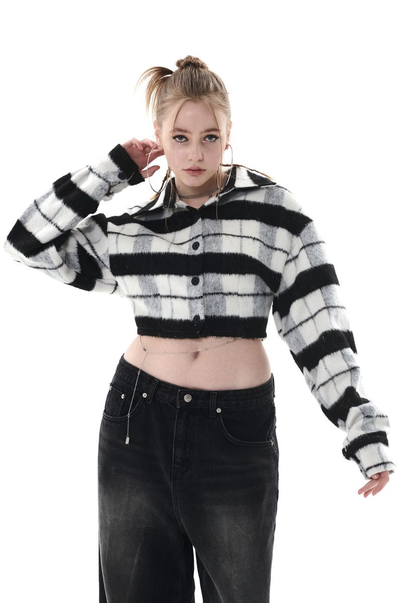 MOHAIR CHECK SHIRT
