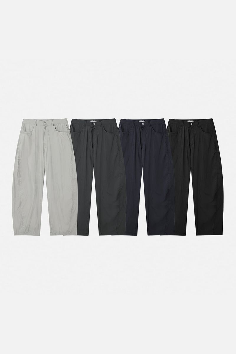 Brit light curved wide pants