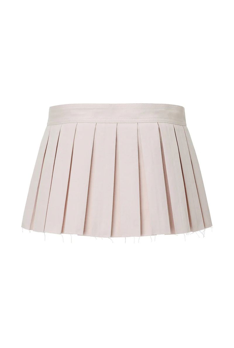 Button wrap skirt - pink
