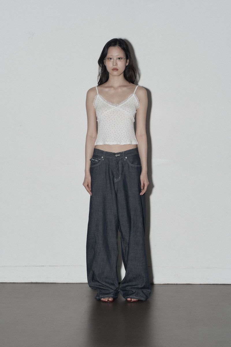 fl lace top (white)