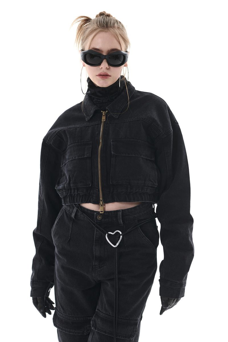 DENIM BOMBER JACKET