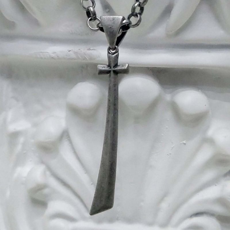 [BLESSEDBULLET]soild cross necklace_MEDIUM