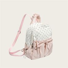 Ribbon Polka Dot Canvas Backpack – Cute College & Commuter Bag