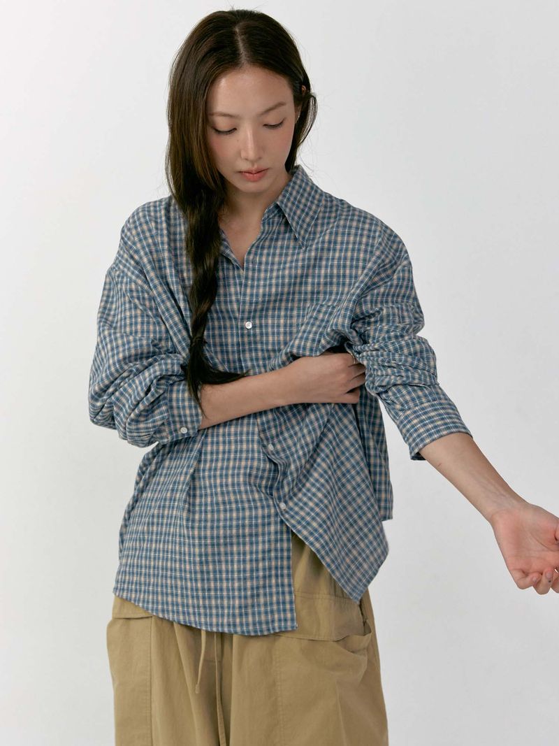 Lazy Check Shirt (Blue)