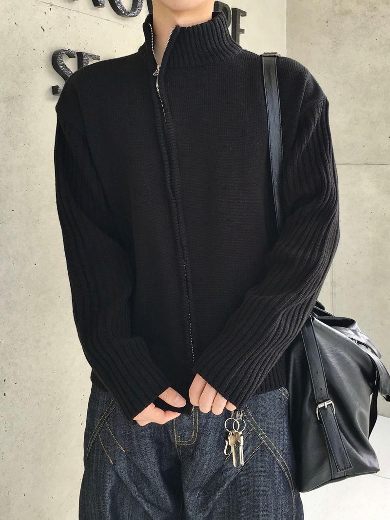 Legacy Diagonal Knit Zip-Up 4C