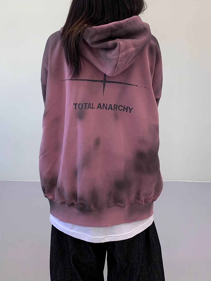 Unisex Tie Dye Over Hooded Zip-Up 2C