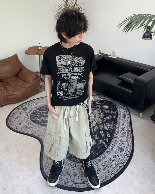 Elder Washed Cargo Bermuda Pants