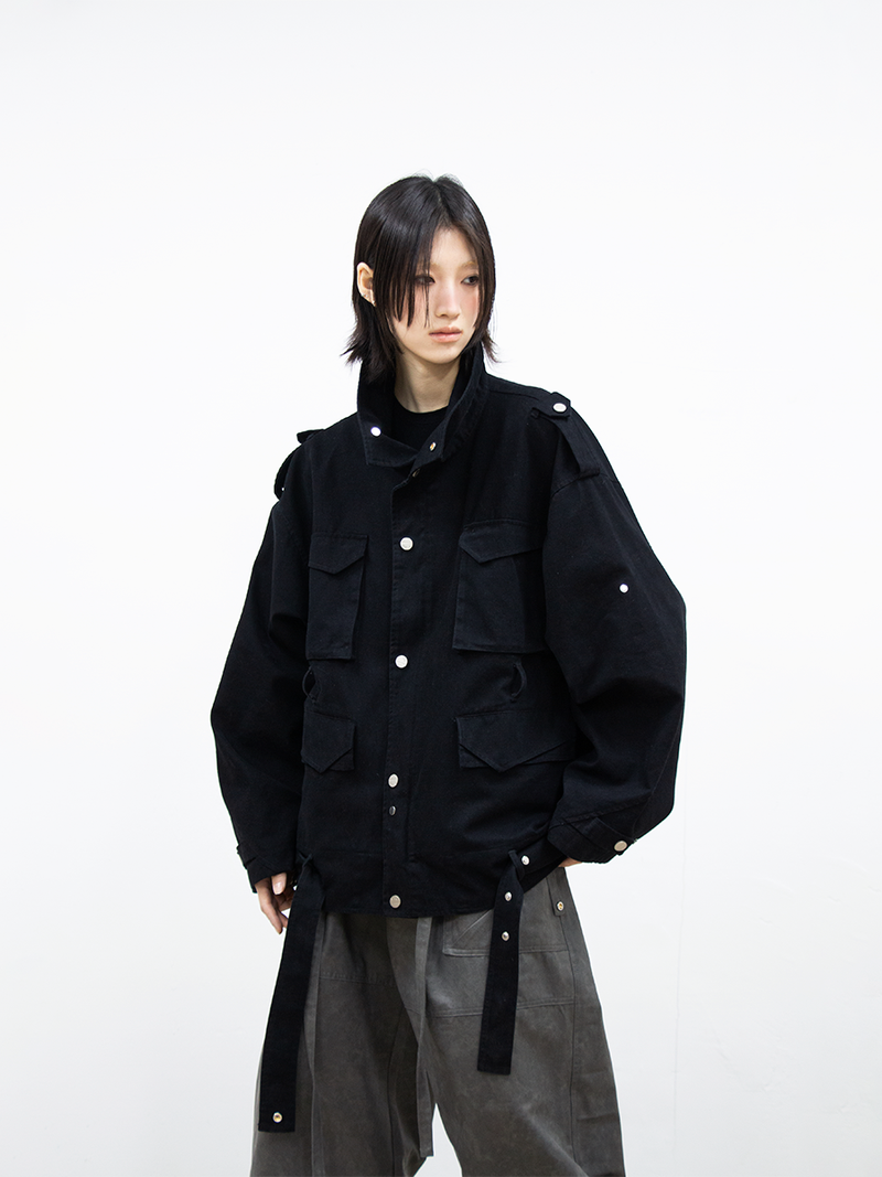 RELABEL (Dream Tailor) Adjustable Length Multi-Style Washed Distressed M65 Jacket