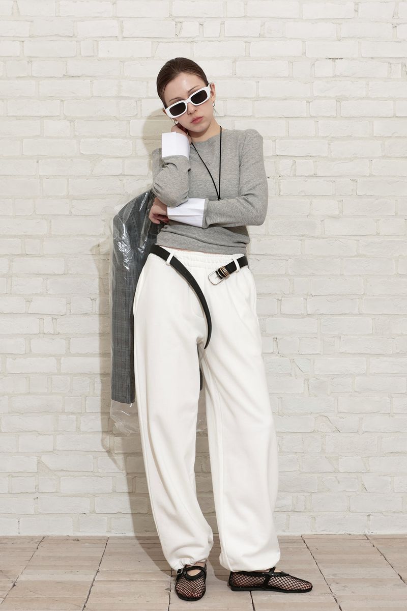 NEW CUFFS TOP_MELANGE GRAY