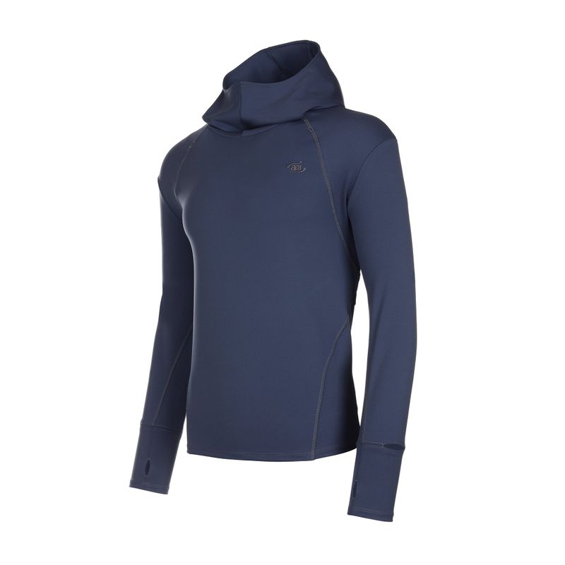 SLIT LONG SLEEVE HOODIE [BLUE]