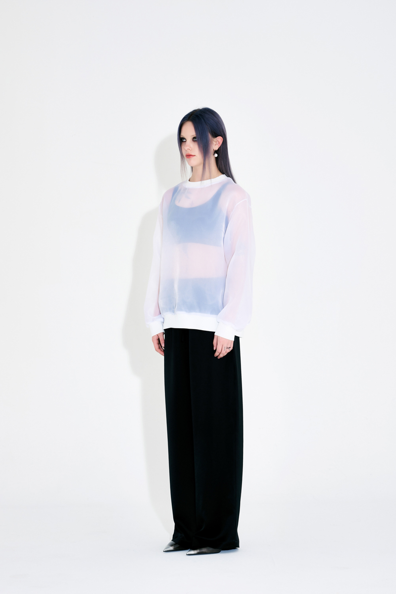 ORGANZA M2M BLOUSE - WHITE