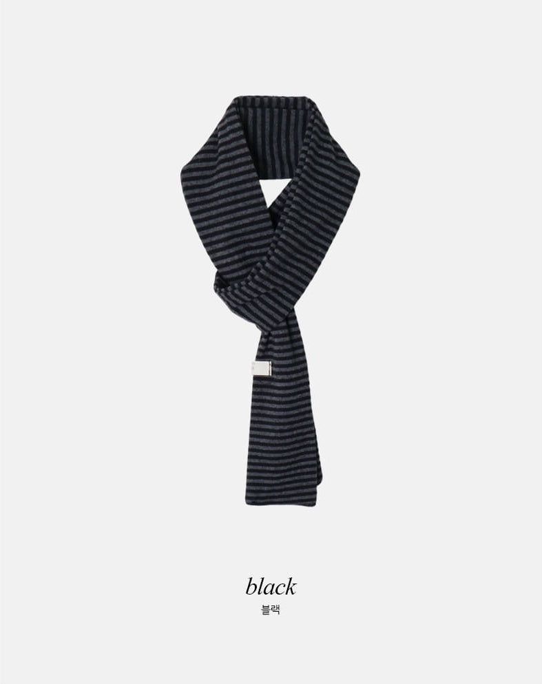 Cozy Warm Border Muffler Tie (4color)