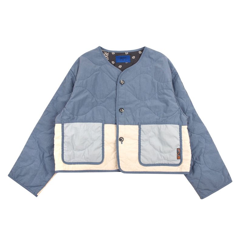 SWITCH123（スウィッチワンツースリー）の「クロップリバーシブルキルティングジャンパー (UNISEX)_SYS1JP03BU（ジャケット/アウター）」