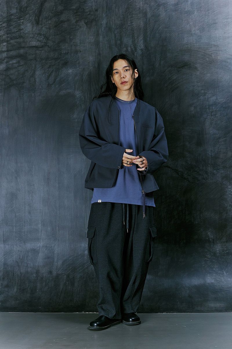 EARTH COTTON Y ZIP-UP JACKET (Charcoal)