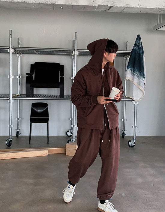 ASCLO Heavy Crop Hood Zip Up (3color)
