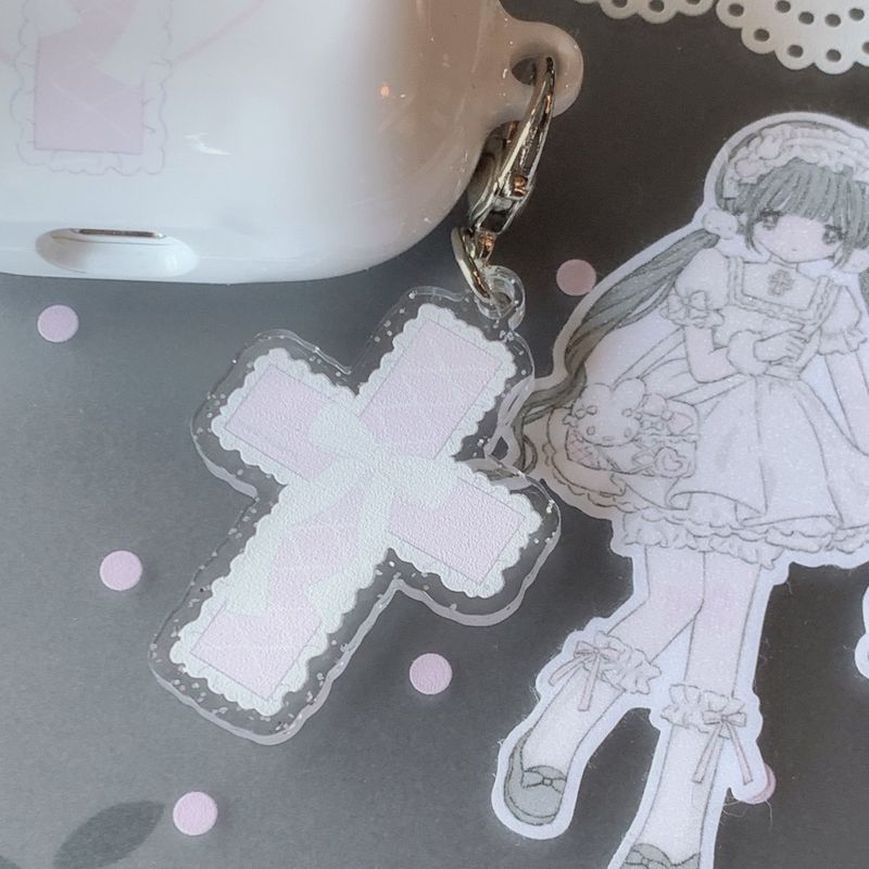 lolita cross keychain