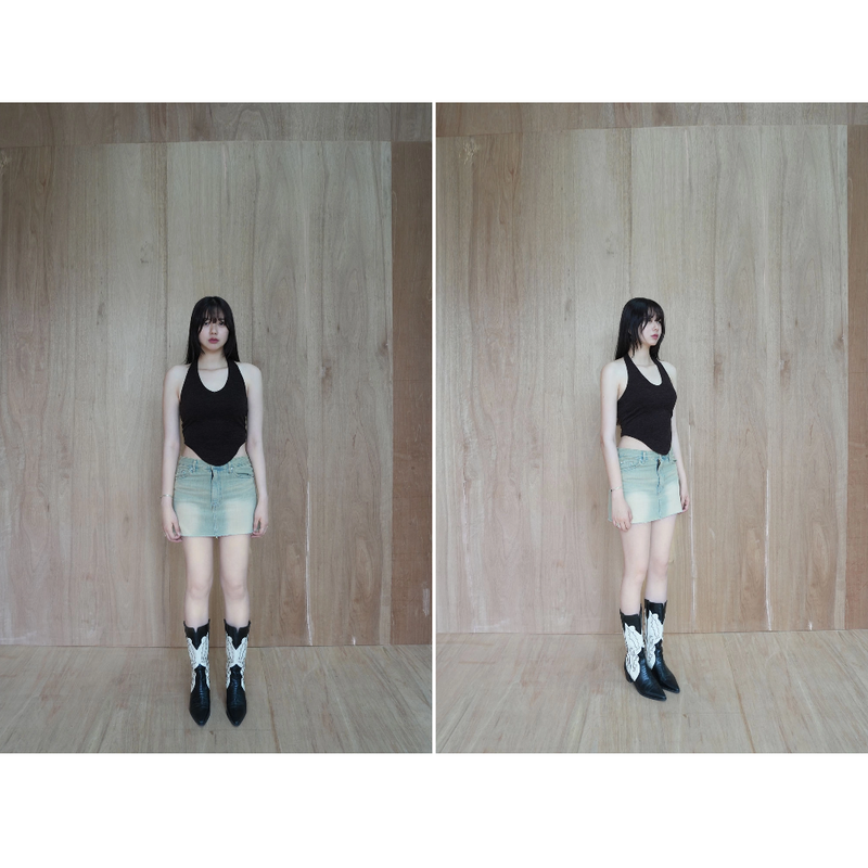 HALTERNEK KNIT VEST_BROWN