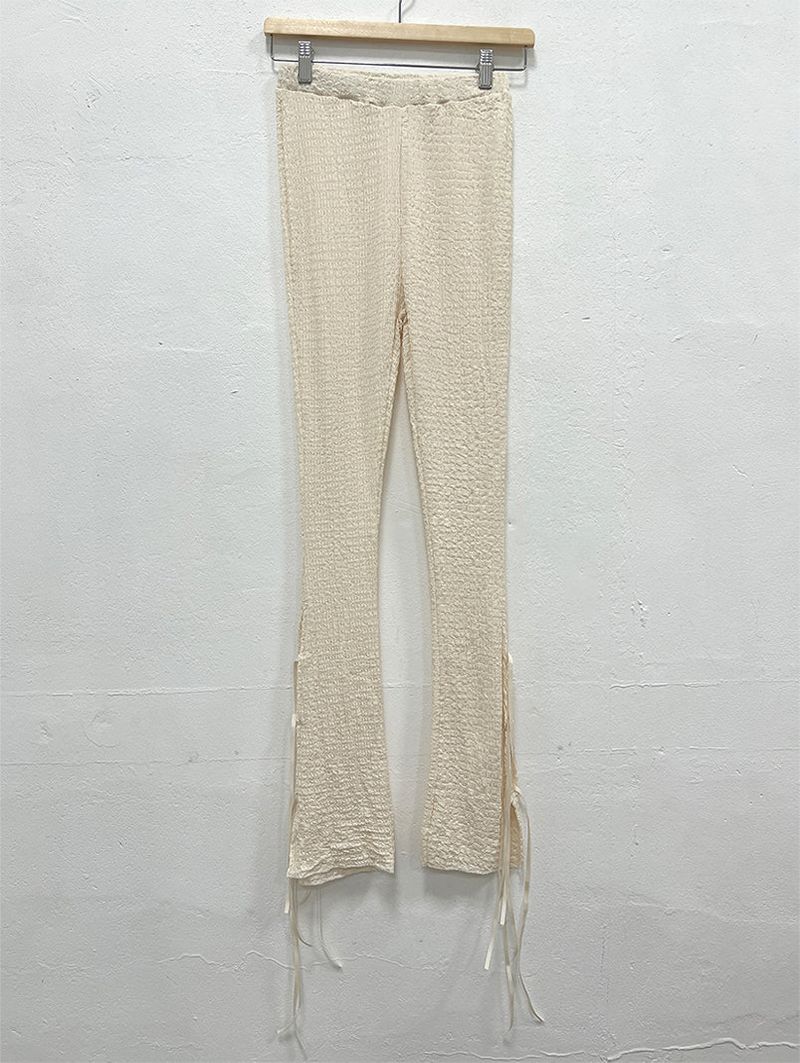 RIBBON BOOTCUT LEGGINGS (4COLOR)