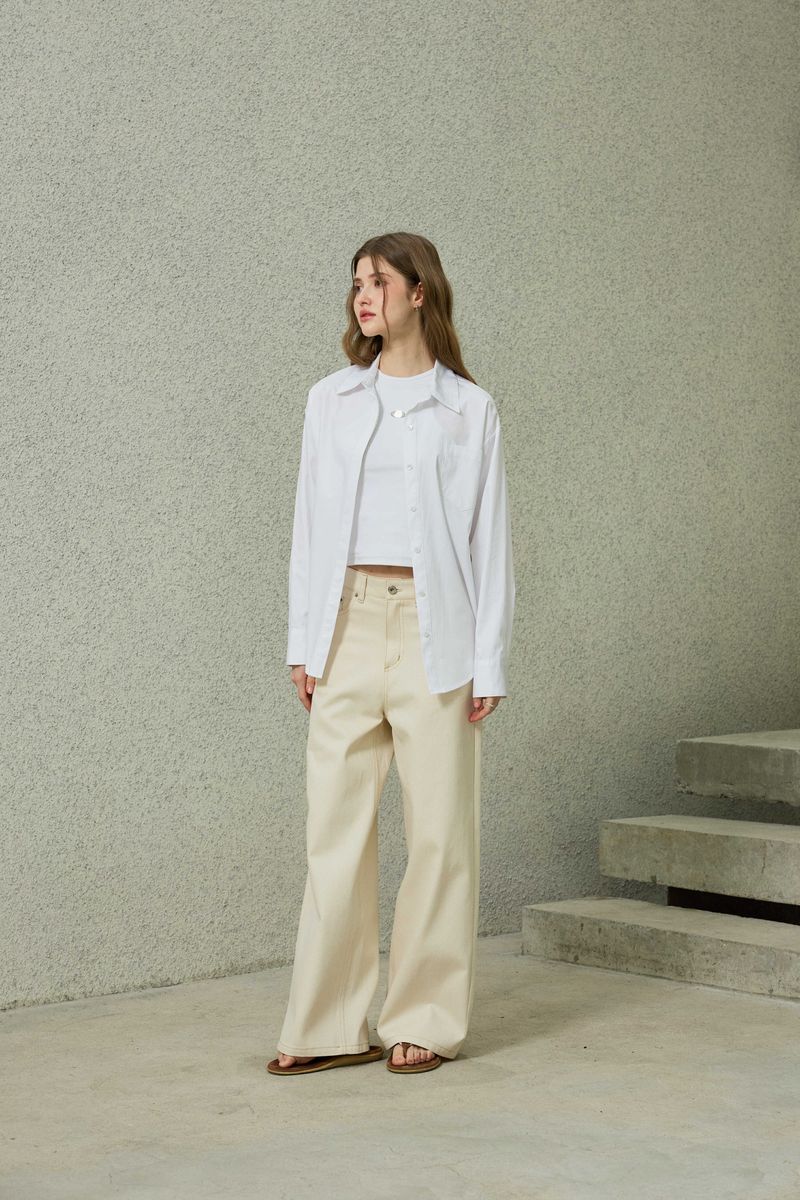 NOAH WIDE PANTS / BEIGE