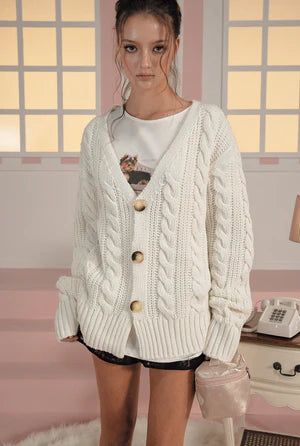 threetimes（スリータイムズ）の「Baby boo cardigan - ivory  （Tops）」