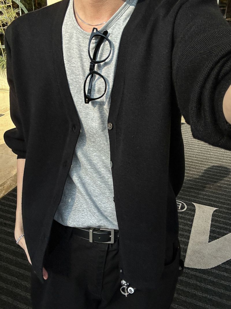 [Premium] Clean Wool Knit Cardigan