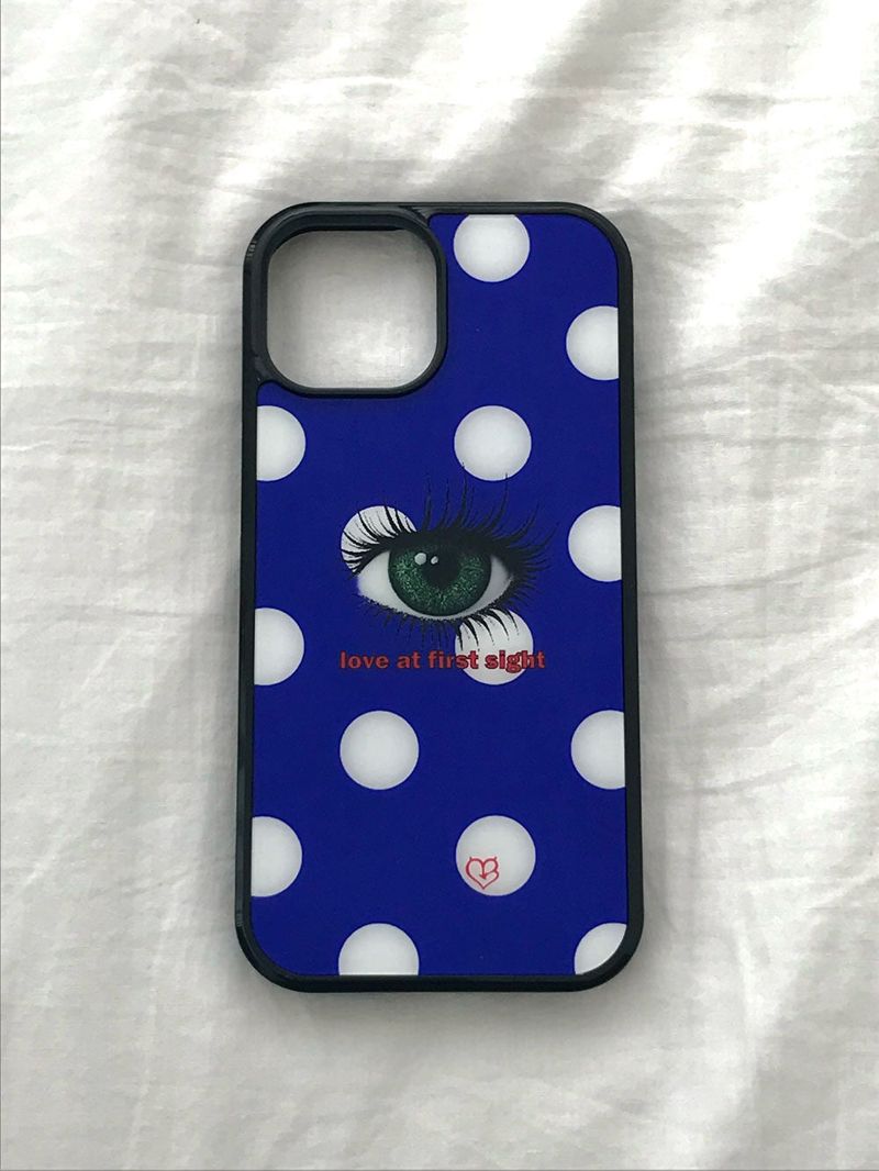 [MADE] love at first sight glass bumper case(blue)