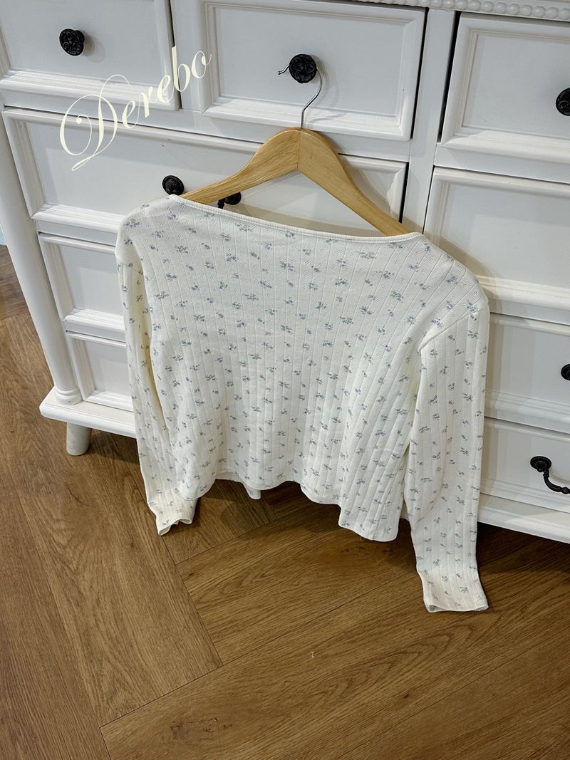 Lovely flower cardigan sleeveless two-piece set