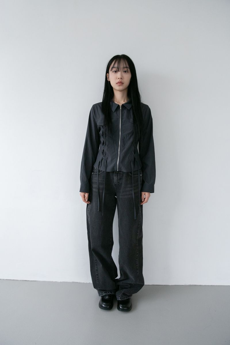 side flit pocket denim pants(2colors)