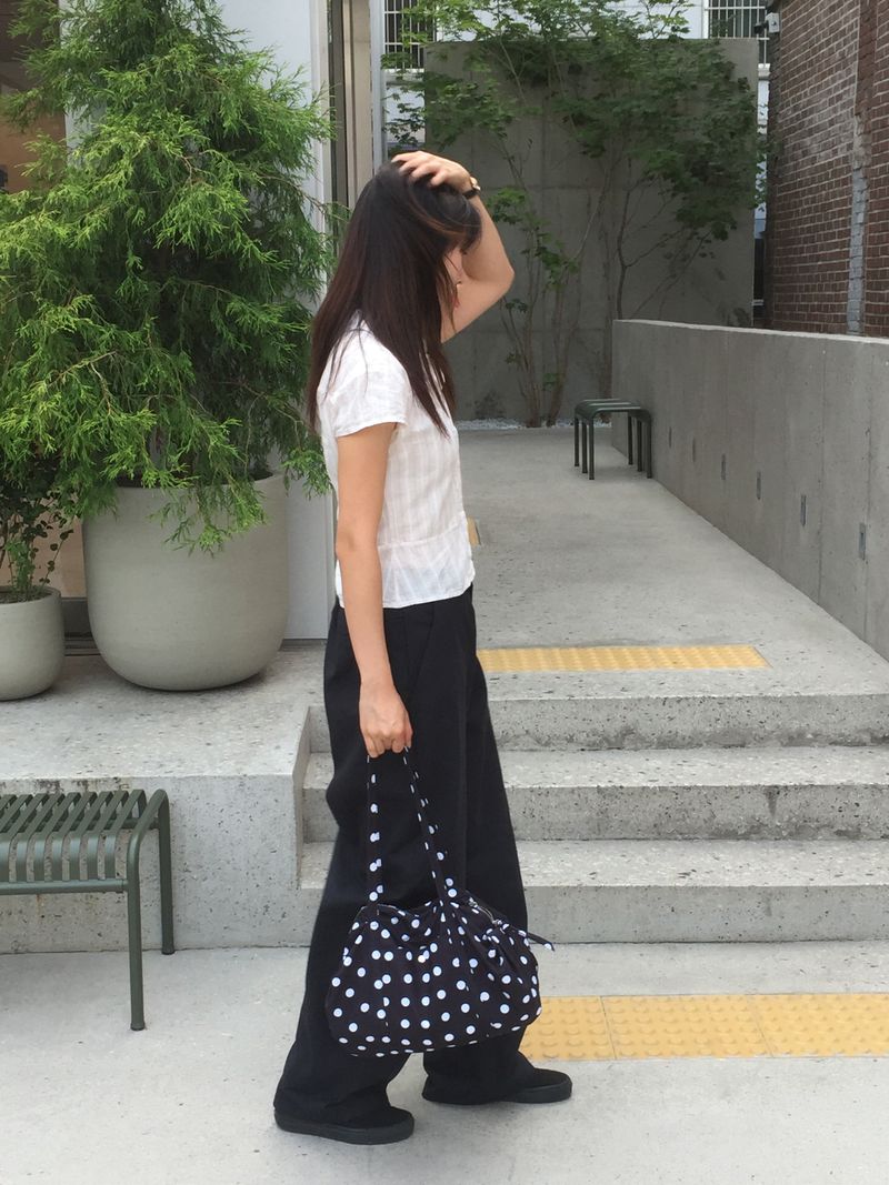 polka dot shoulder bag (2color)