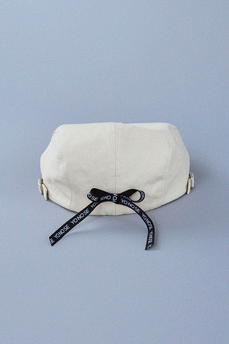RIBBON HUNTING CAP / IVORY