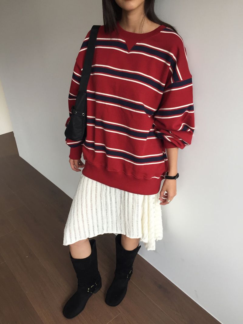 Baldwin Striped Man-to-Man (2color)