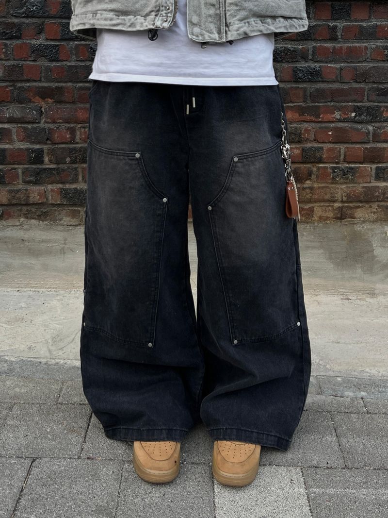ESOO(イス)の「Cargo Zipper Carpenter Denim Pants (2 Colors)(Pants)」