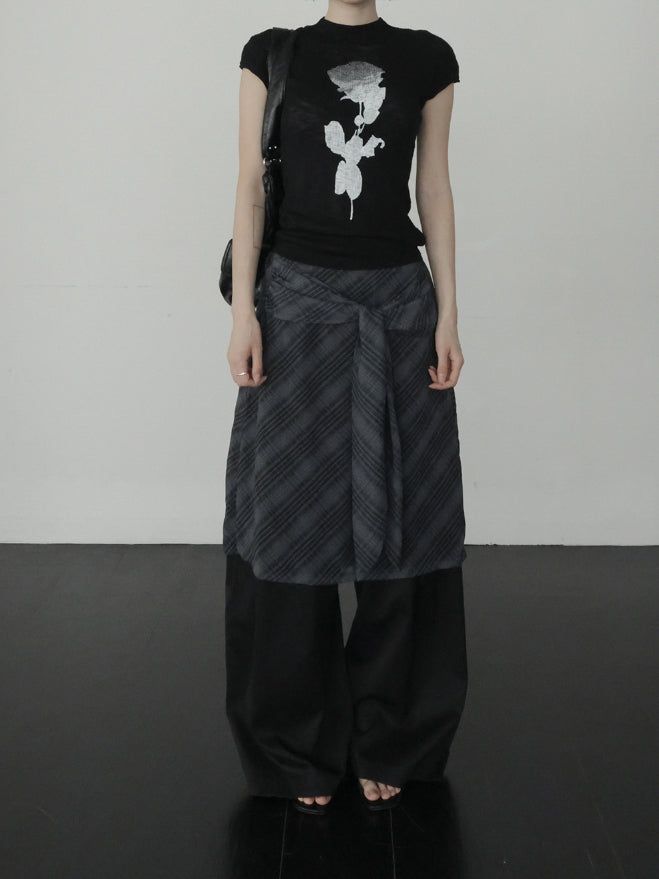 Ar knot check skirt