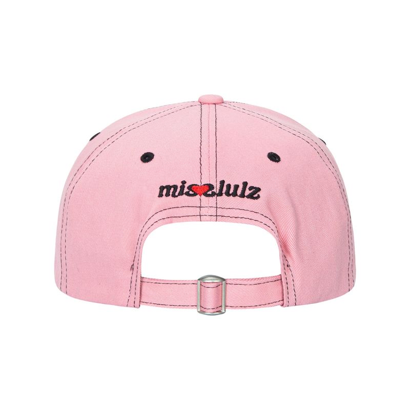 Graphic Applique Ball Cap Pink