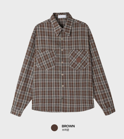 Lime Vintage Patch Pocket Check Shirt