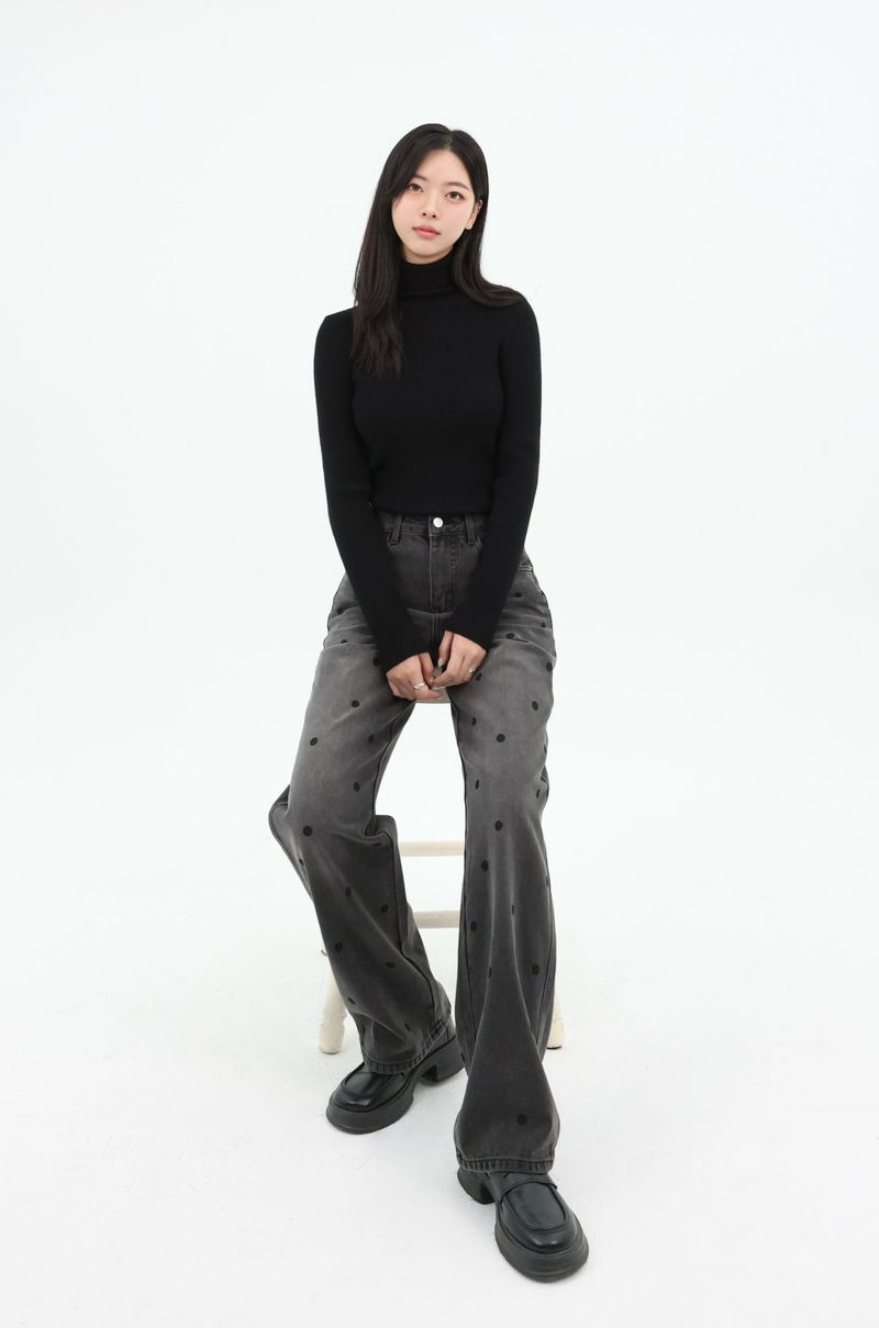 DOT PRINT STRAIGHT DENIM code 26002
