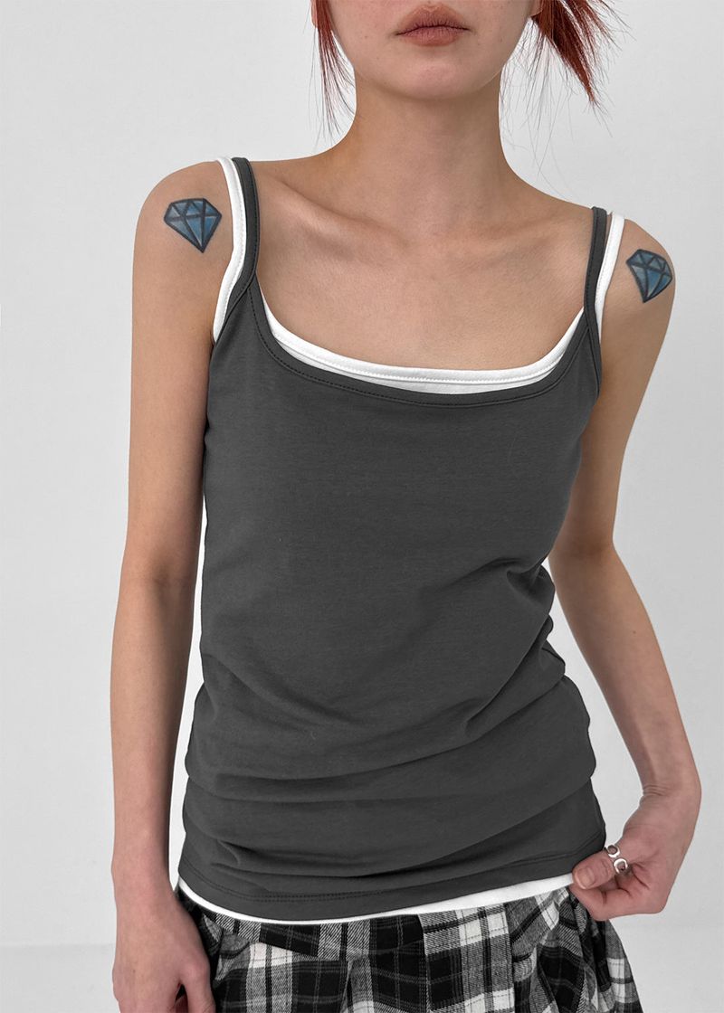 [MADE] Base Cotton Strap Sleeveless Top