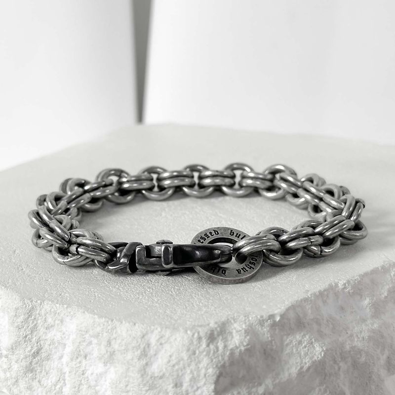 BLESSED BULLET（ブレスドブレット）の「ss-10mm Double chain link bracelet_dark silver（Accessories）」