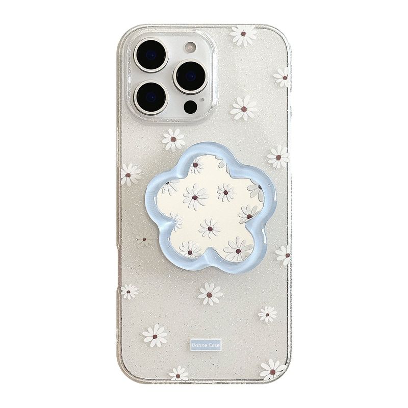 Summer Blue Flower Mirror Stand iPhone Case
