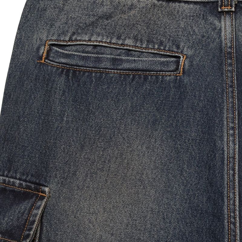 DEEP BLUE CARGO DEMIM PANTS
