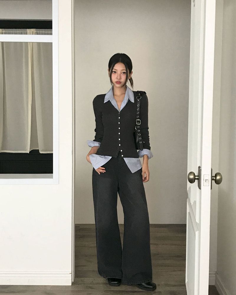 Recipe Long Sleeve Knit Cardigan