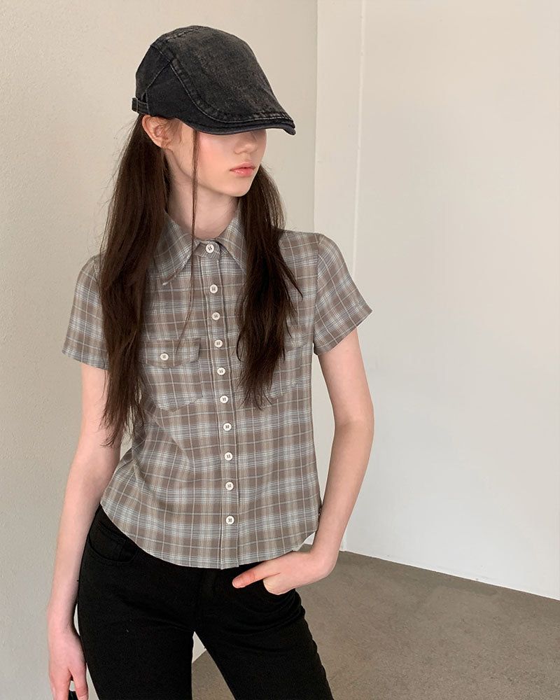 [ORIGINAL] Abel Pocket Short Sleeve Check Shirt