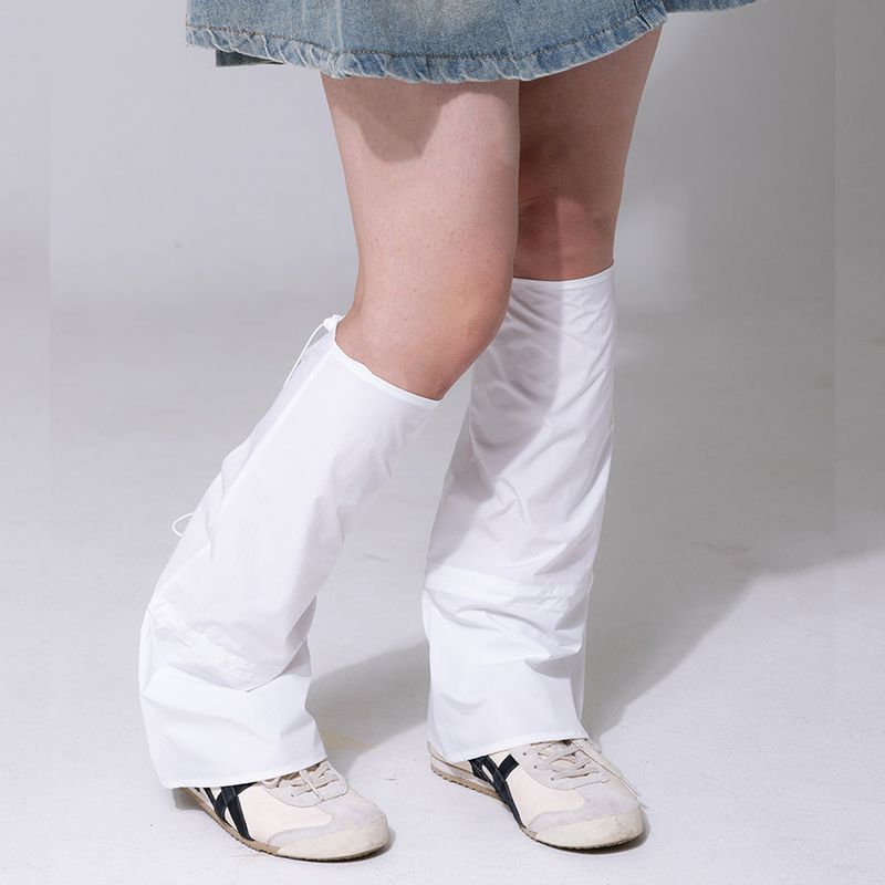 Boxer Sneakers Leg Warmers White