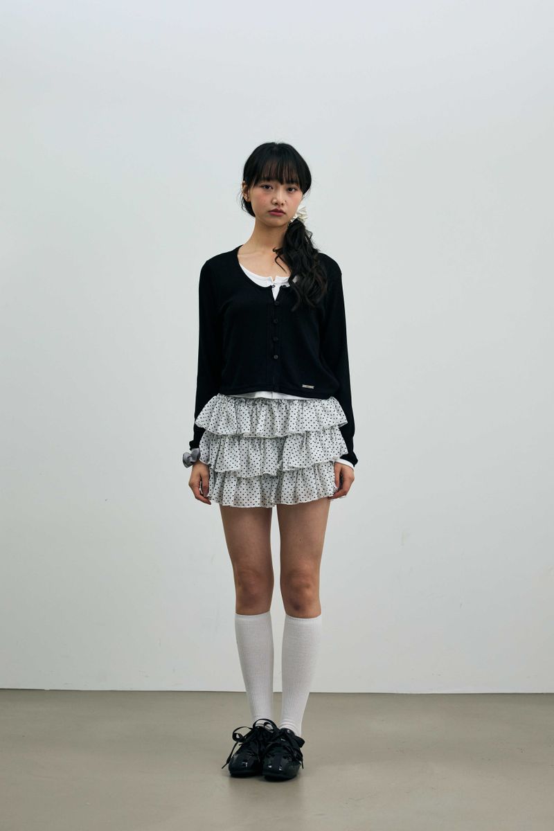 MINI HEART CANCAN SKIRT PANTS / WHITE