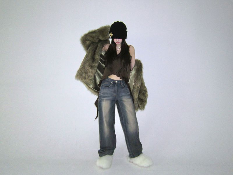 High neck fur-JK