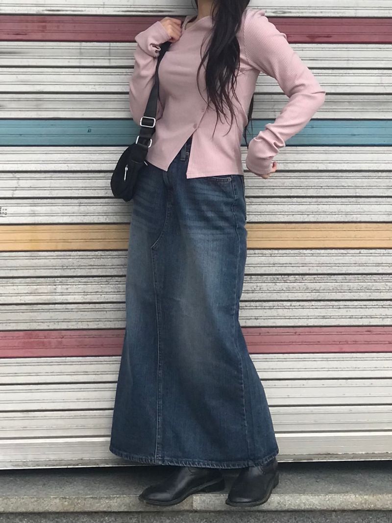 Walter denim long skirt