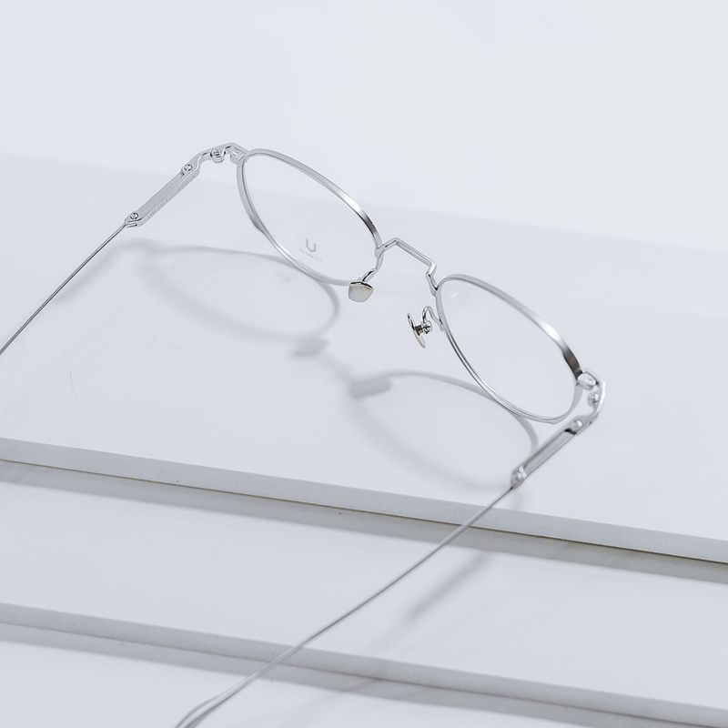 Knouun Round titanium glasses CODE. 102. C Sizzy silver